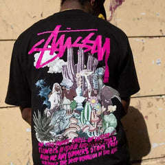 STUSSY Kaos Oversize Original - Kualitas Terbaik, Unisex, COD'-S-101