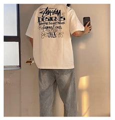STUSSY Kaos Oversize Original - Kualitas Terbaik, Unisex, COD'-S-30