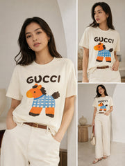 GUCCI Kaos Oversize Original - Kualitas Terbaik, Unisex, COD '" G6901