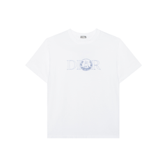 Kaos Pendek DIOR dengan Motif Gambar/Cetak, Cocok untuk Pria dan Wanita -D-05