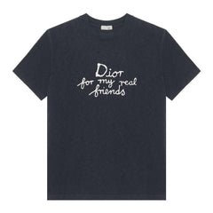 Kaos Pendek DIOR dengan Motif Gambar/Cetak, Cocok untuk Pria dan Wanita -D-02