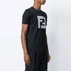 Kaos Pendek FENDI dengan Motif Gambar/Cetak, Cocok untuk Pria dan WanitaF-29