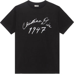 Kaos Pendek DIOR dengan Motif Gambar/Cetak, Cocok untuk Pria dan Wanita  -D-04