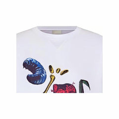 Kaos Pendek DIOR dengan Motif Gambar/Cetak, Cocok untuk Pria dan Wanita  -D-15
