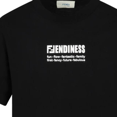 Kaos Pendek FENDI dengan Motif Gambar/Cetak, Cocok untuk Pria dan WanitaF-52
