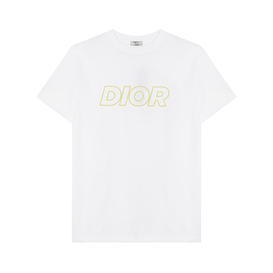 Kaos Pendek DIOR dengan Motif Gambar/Cetak, Cocok untuk Pria dan Wanita  -D-18